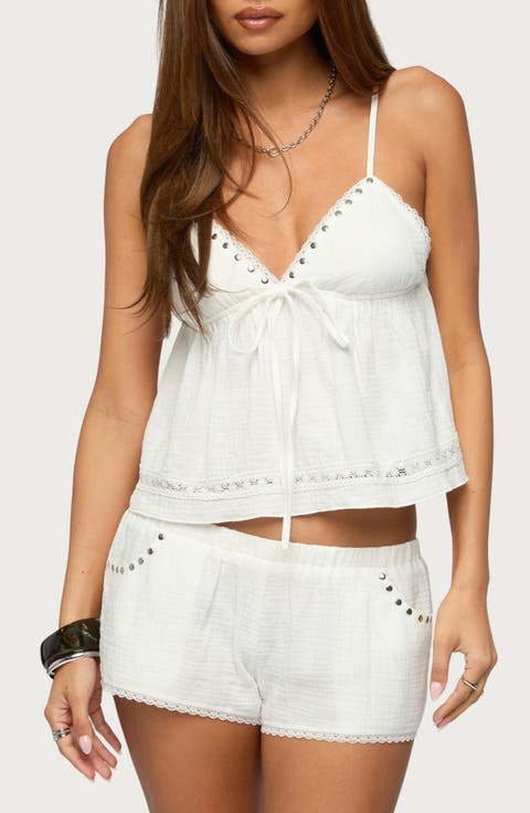 Kaydee Studded Textured Woven Camisole