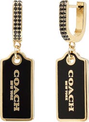 COACH Logo Drop Earrings
