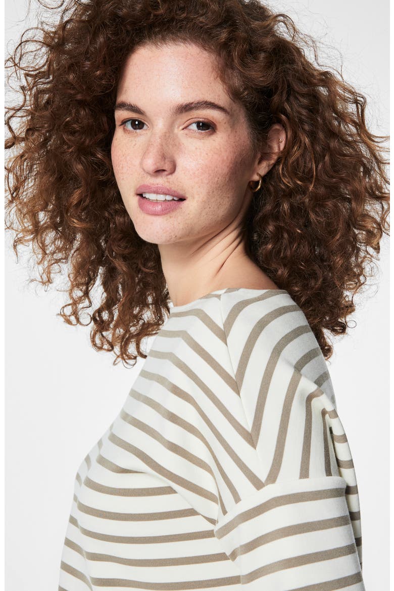 AirEssentials Stripe Boatneck Top, Alternate, color, PORCELAIN FAWN