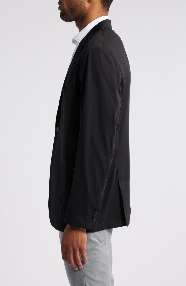 Johnston & Murphy XC Flex<sup>®</sup> Solid Black Knit Sport Coat, Alternate, color, Black