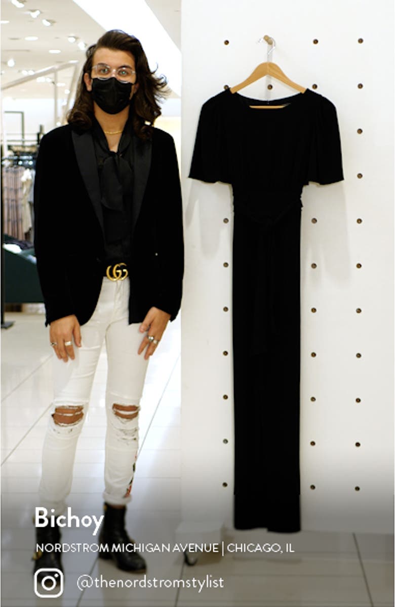 Flutter Sleeve Jersey Jumpsuit, sales video thumbnail