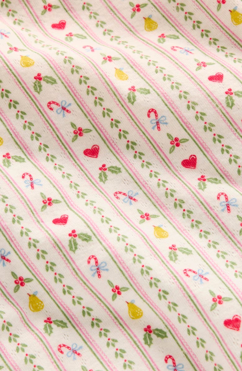 Mini Boden Kids' Holiday Stripe Pointelle T-Shirt, Alternate, color, 