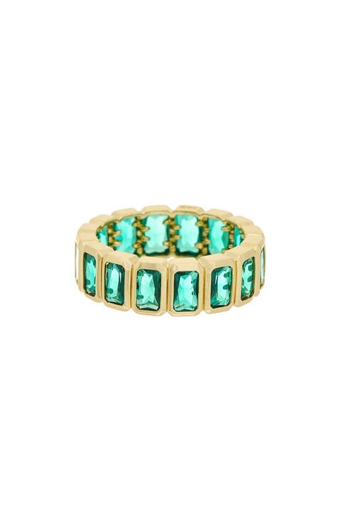 Bezel Set Topaz Eternity Band Ring