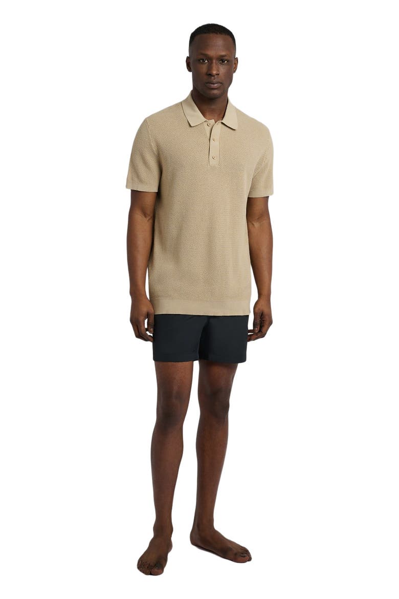 Cotton Textured Knit Polo, Main, color, SAND