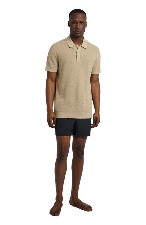 Cotton Textured Knit Polo