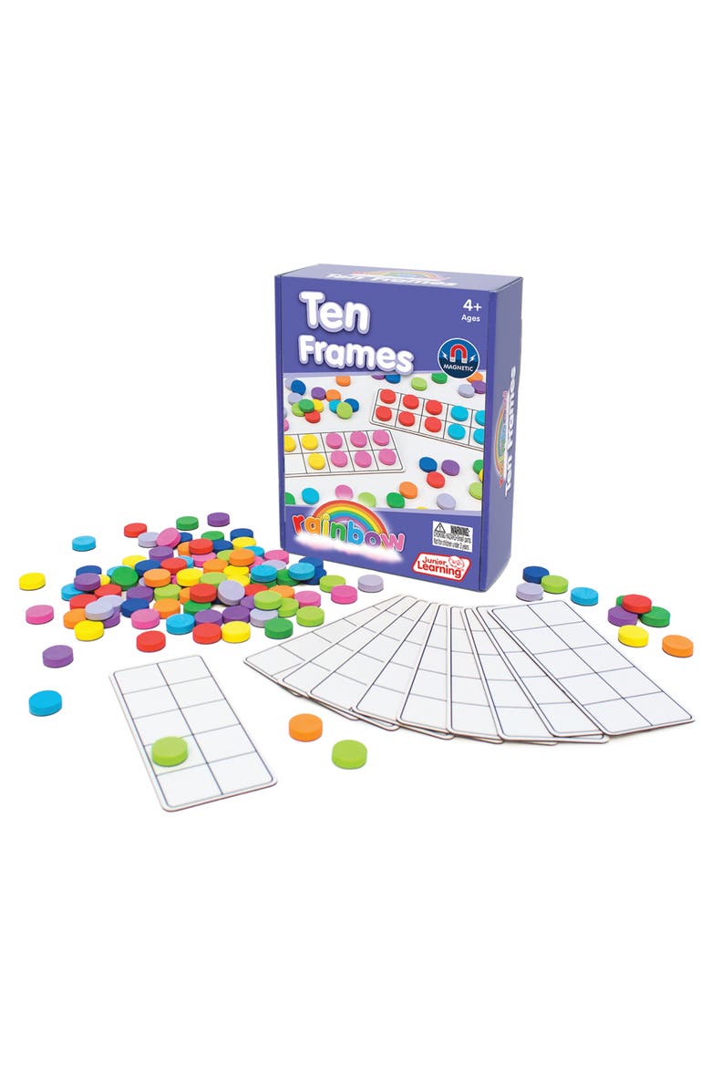 Rainbow Ten Frames Magnetic Activities Learning Set, Main, color, Multicolored