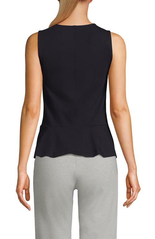Lands' End Sleeveless Starfish Peplum Top In Blue