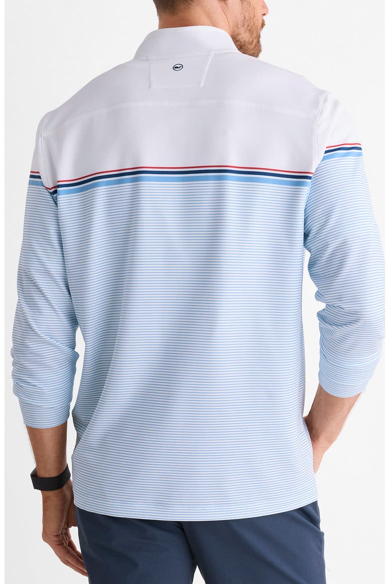 Performance Club Quarter-Zip Pullover, Alternate, color, RED WHITE BLUE MICRO STRIPE