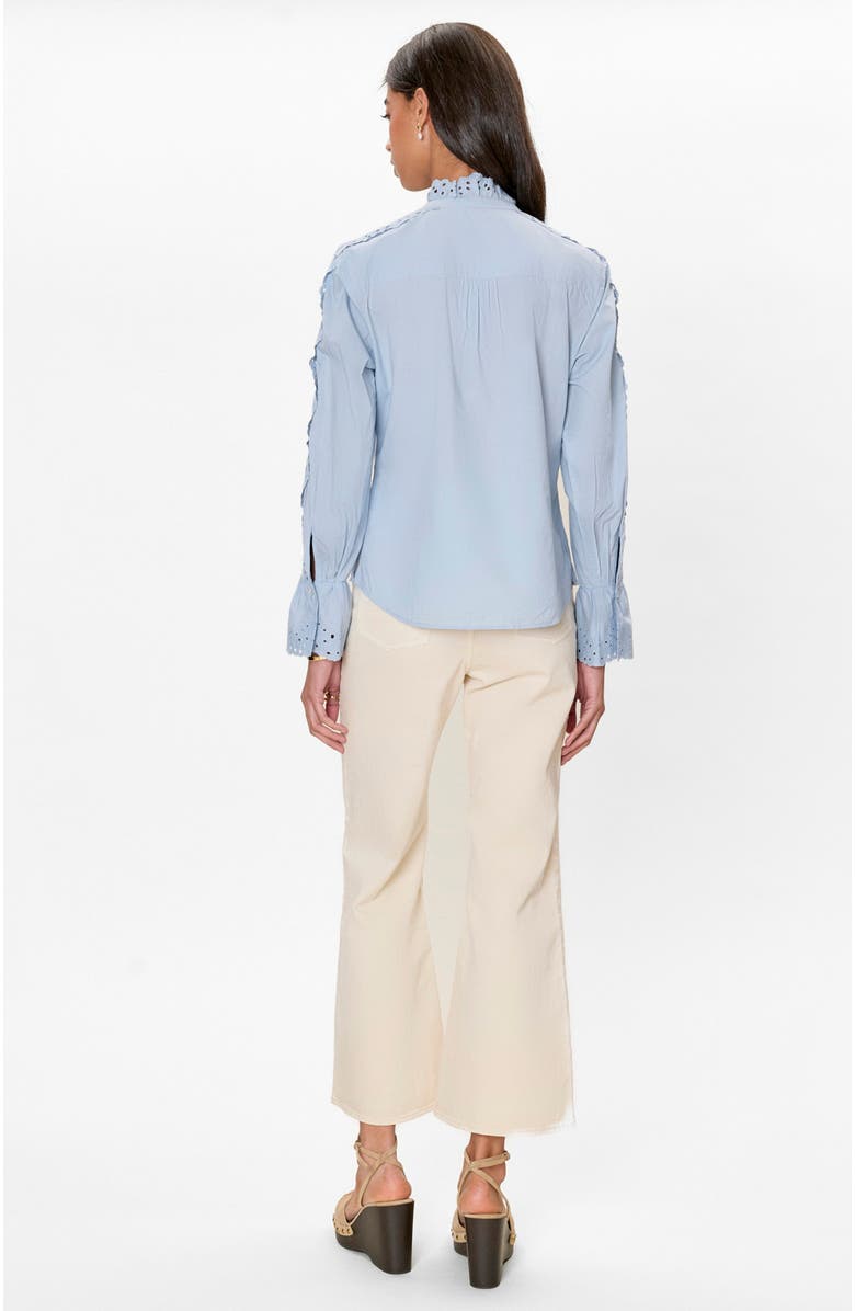 Rebecca Taylor Lorelai Embroidered Shirt, Alternate, color, Chambray