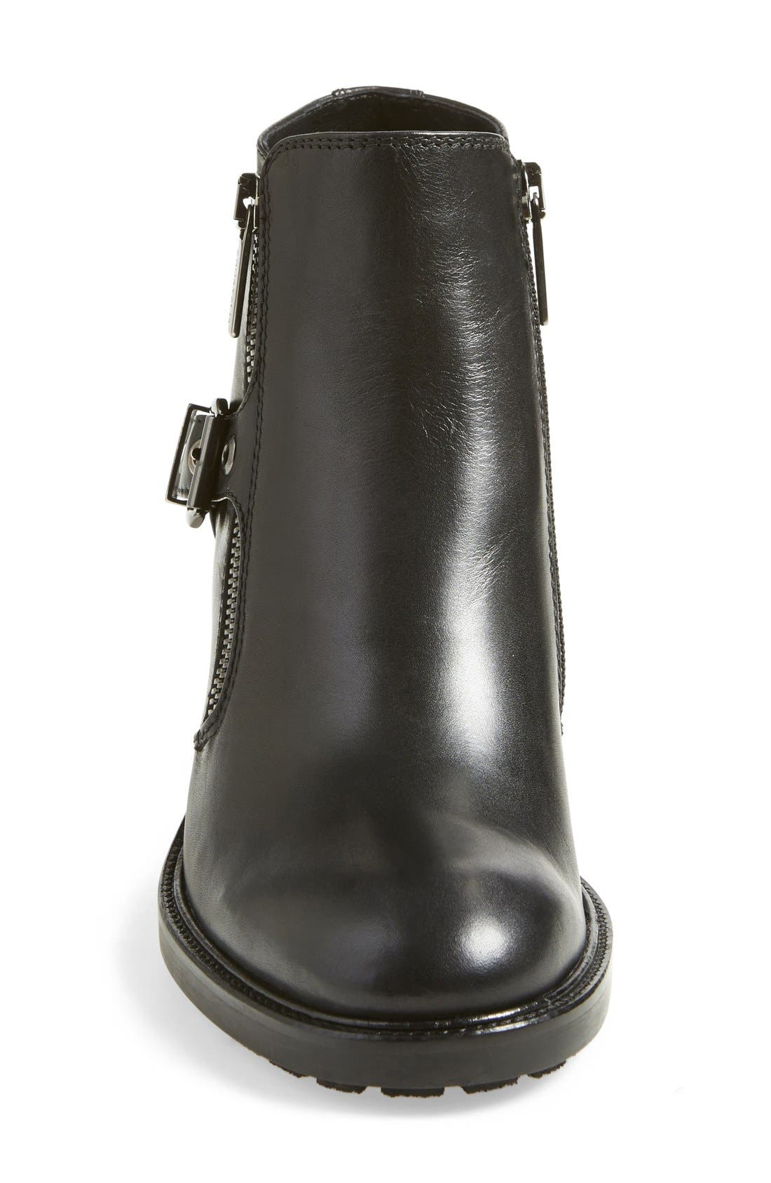'Mabelle' Weatherproof Ankle Bootie, Alternate, color, BLACK LEATHER