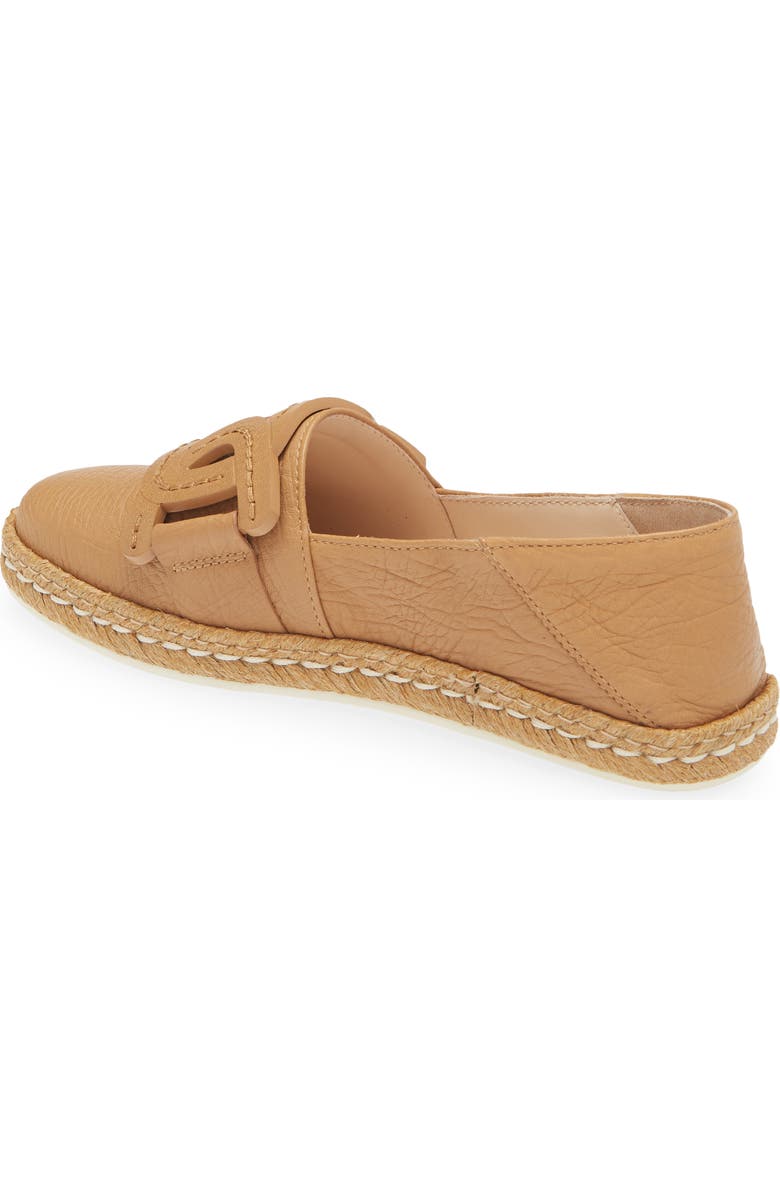 Tod's Kate Chain Detail Convertible Espadrille Flat, Alternate, color, Cammello Chiaro