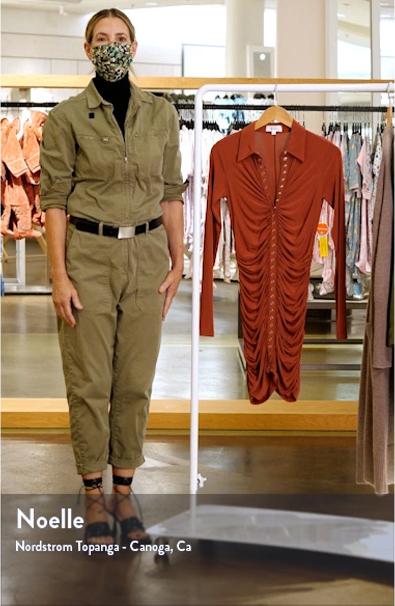 Larsen Ruched Long Sleeve Minidress, sales video thumbnail