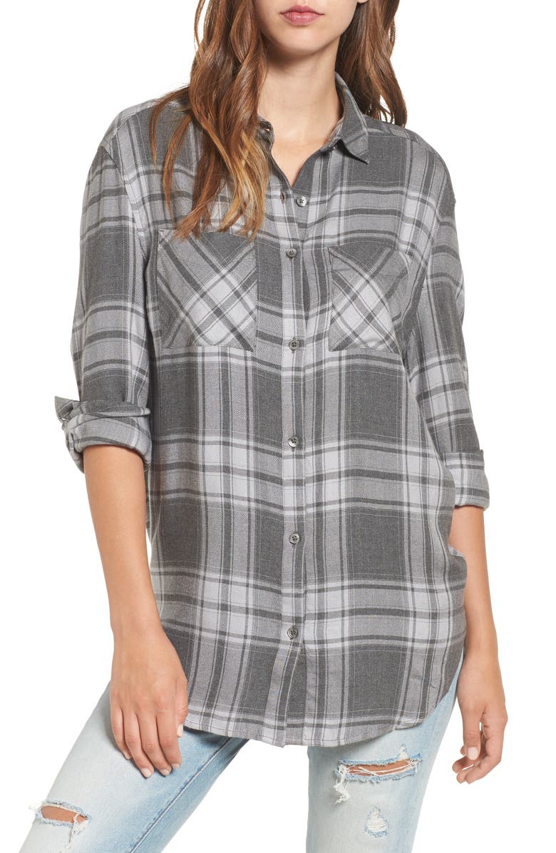 BP. Oversize Flannel Shirt, Main, color, 