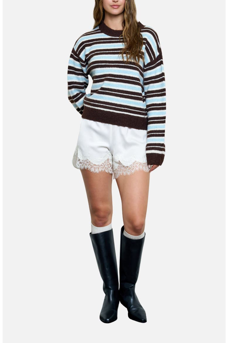 Striped Crewneck Sweater, Alternate, color, LIGHT BLUE MULTI
