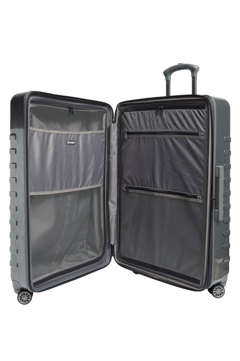 Rollmaster™ Lite 2 28-Inch Expandable Large Checked Hardside Spinner Luggage, Alternate, color, JET GREY