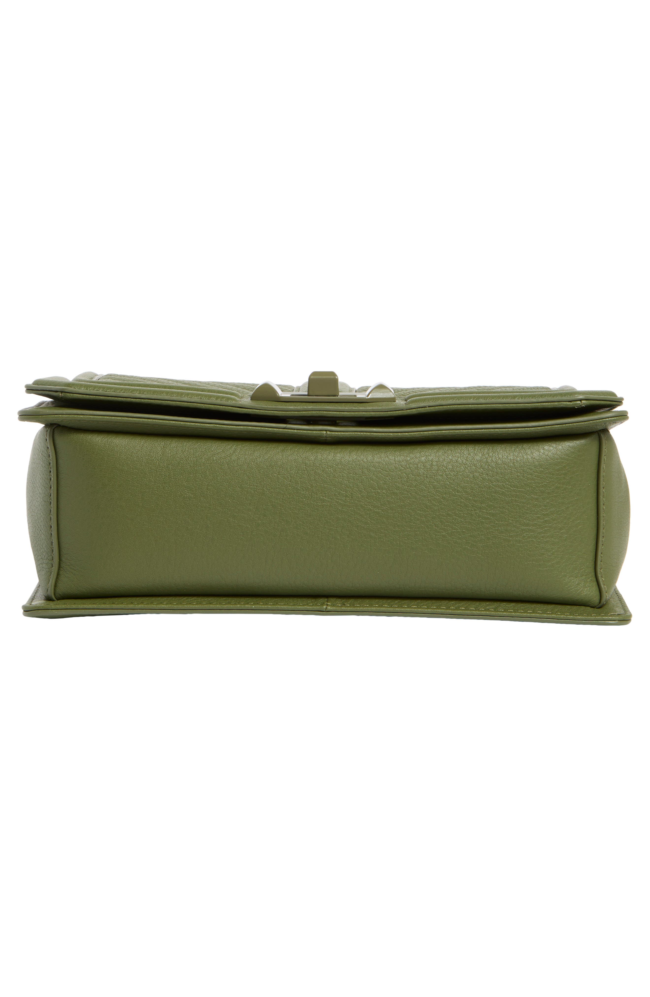 Rebecca Minkoff Chevron Quilted Love Crossbody Bag, Alternate, color, Sage