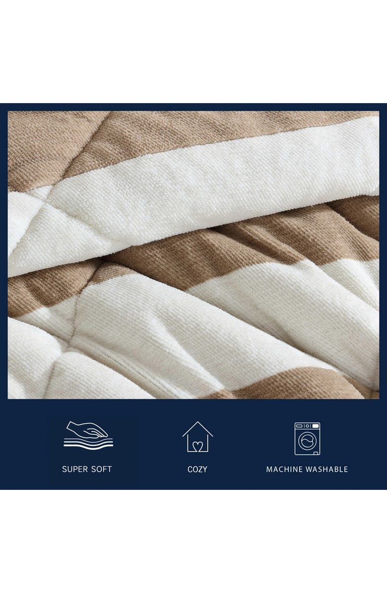 Nautica Lawndale Stripe Comforter & Sham Set, Alternate, color, Beige