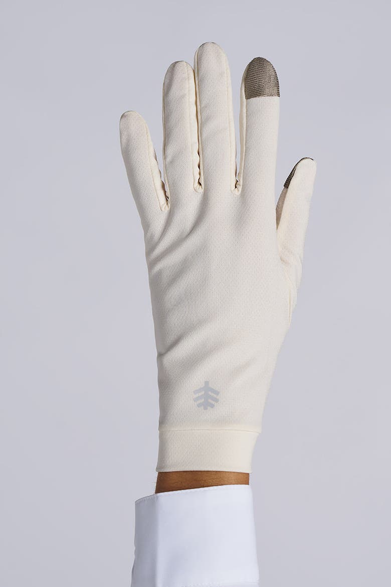 Gannett Full Finger UV Sun Gloves, UPF 50+ Sun Protection, Alternate, color, Vanilla
