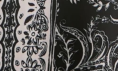 Socialite Paisley Shift Minidress In Gray