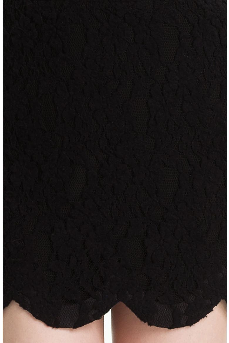Scalloped Lace Skirt, Alternate, color, BLACK