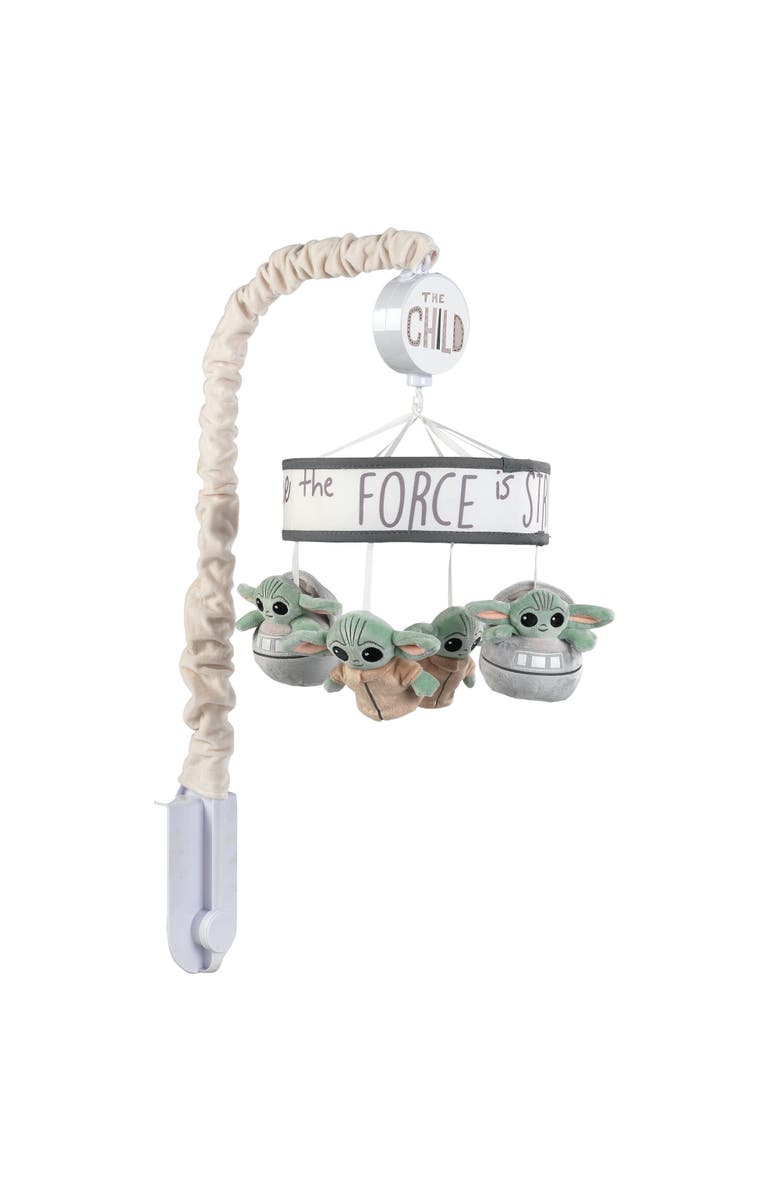 Lambs & Ivy Star Wars The Child/Baby Yoda Musical Baby Crib Mobile Soother Toy, Alternate, color, Gray