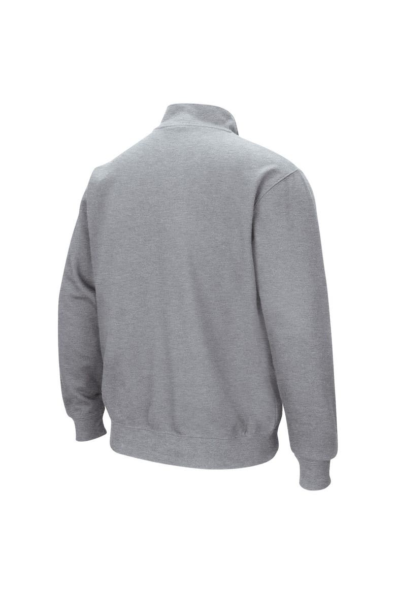 Men's Colosseum Heathered Gray Baylor Bears Tortugas Team Logo Quarter-Zip Jacket, Alternate, color, Heather Gray