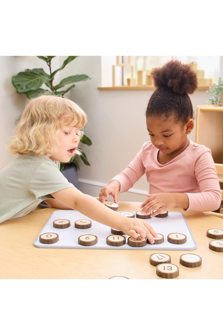 Magnetic Wood Cookie Counters - 21 Pieces, Alternate, color, Brown