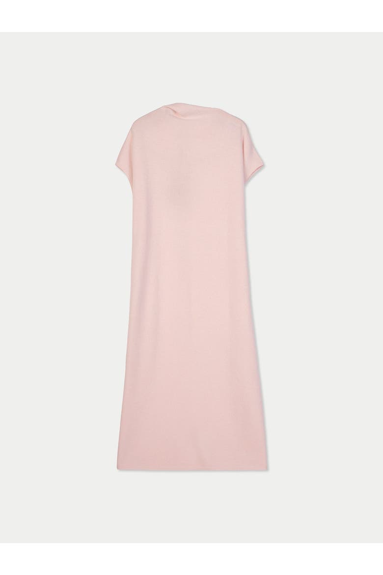 Cashmere Tie-Neck Dress, Alternate, color, peach-blush