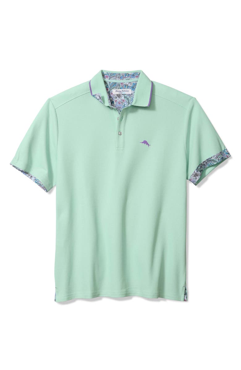 Tommy Bahama Azul Gardens Five O'Clock IslandZone<sup>®</sup> Piqué Performance Polo, Main, color, Spring Sky