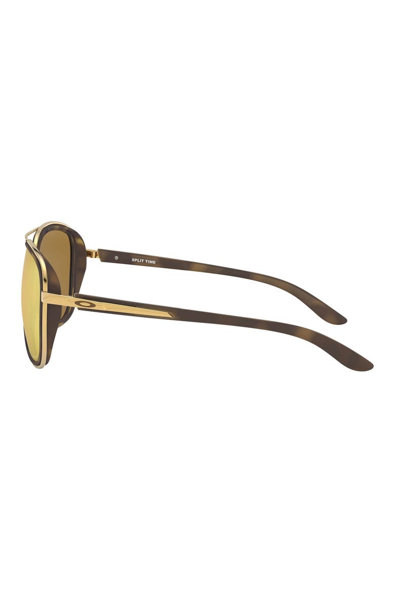 Split Time 58mm Prizm™ Polarized Pilot Sunglasses, Alternate, color, BROWN TORTOISE GOLD PRIZM ROSE