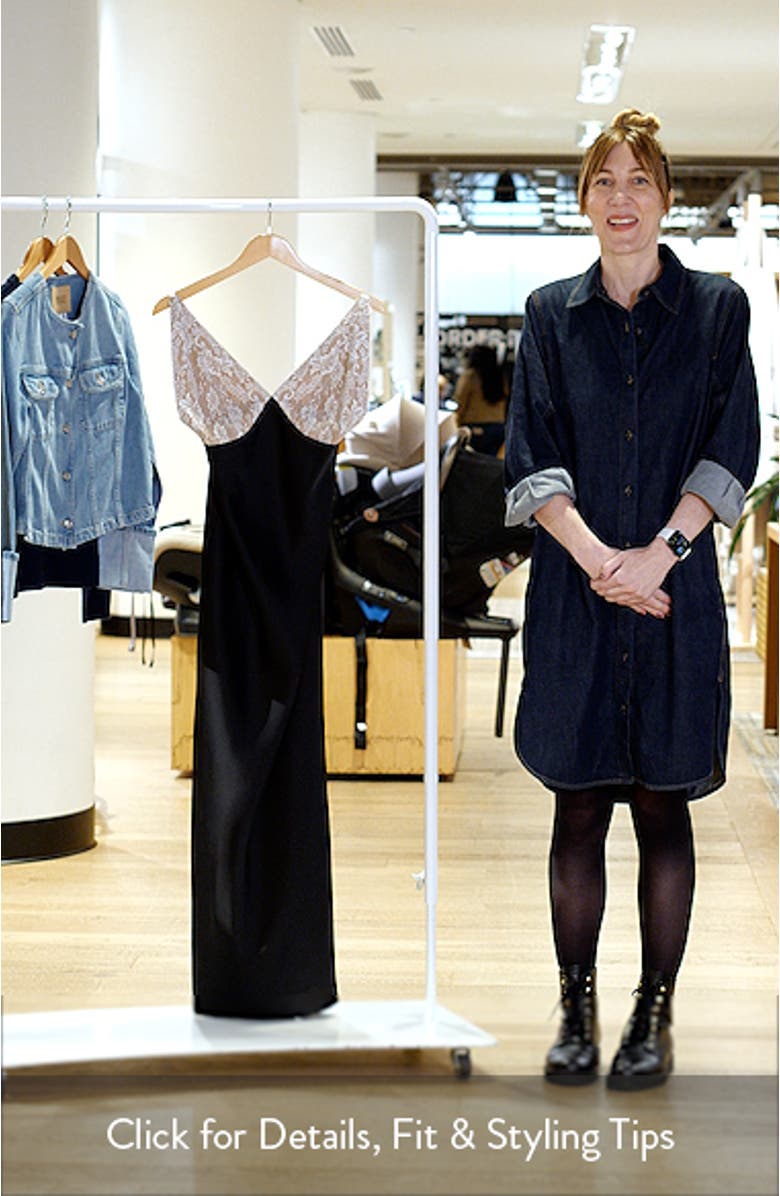 Ottilie Lace Bodice Open Back Satin Gown, sales video thumbnail