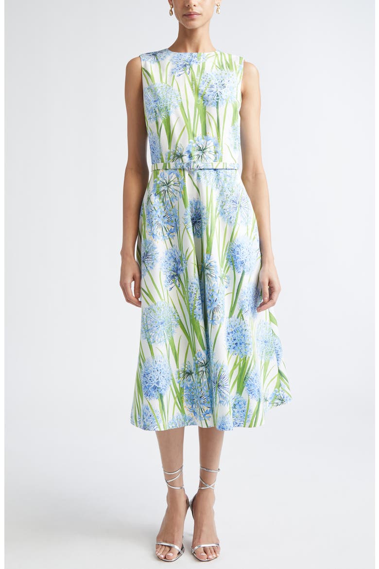 Allium Cotton Poplin Dress, Main, color, BLUE/ WHITE