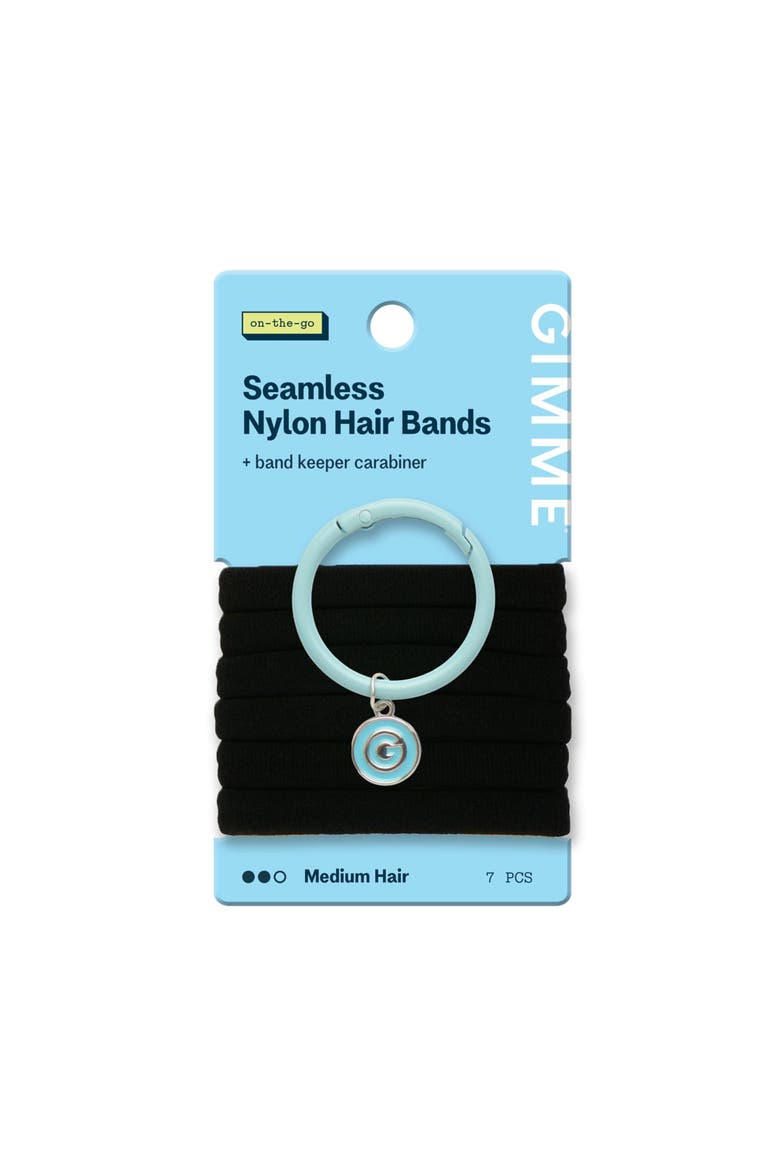 Low Profile Hair Bands with Band Ring, Main, color, Black