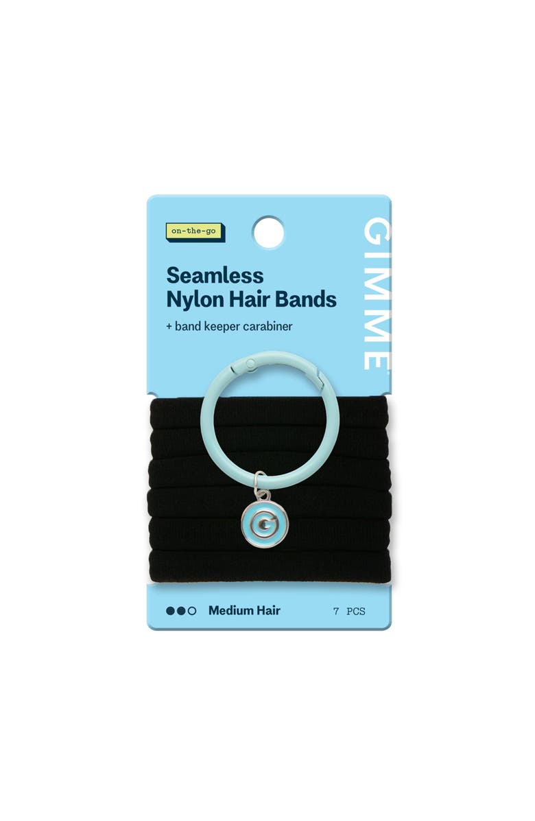 Gimme Beauty Low Profile Hair Bands with Band Ring, Main, color, Black