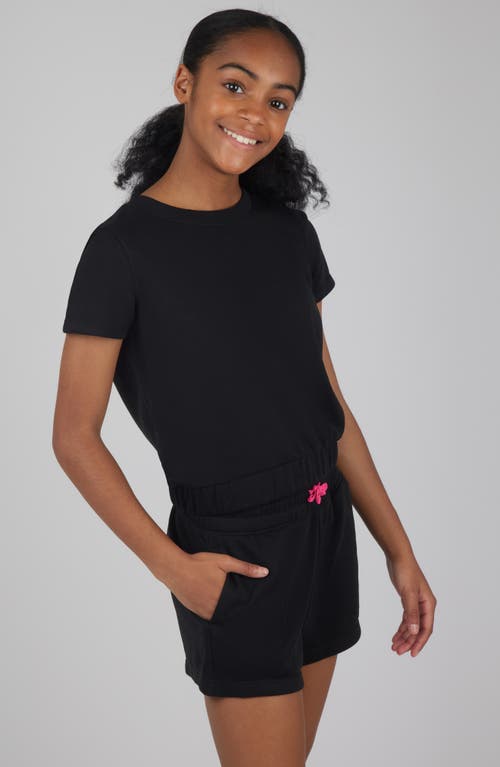 90 Degree By Reflex Kids' Terry T-shirt & Shorts Set In Black