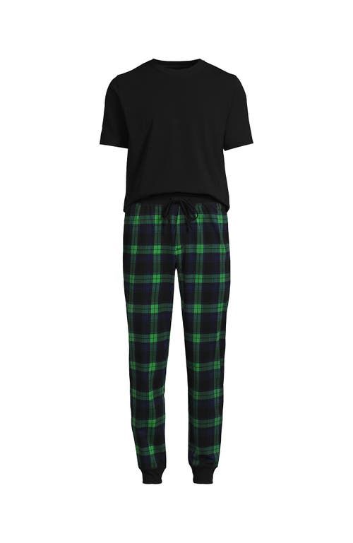 Lands' End Knit Jersey Pajama Sleep Set In Multi
