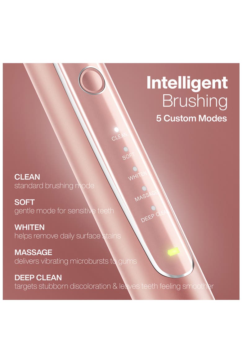 Elite Rechargeable Ultra-Whitening Power Electric Toothbrush, Alternate, color, ROSE GOLD