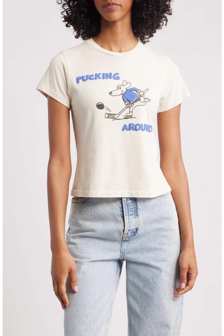 Pucking Around Cotton Graphic T-Shirt, Main, color, DIRTY WHITE