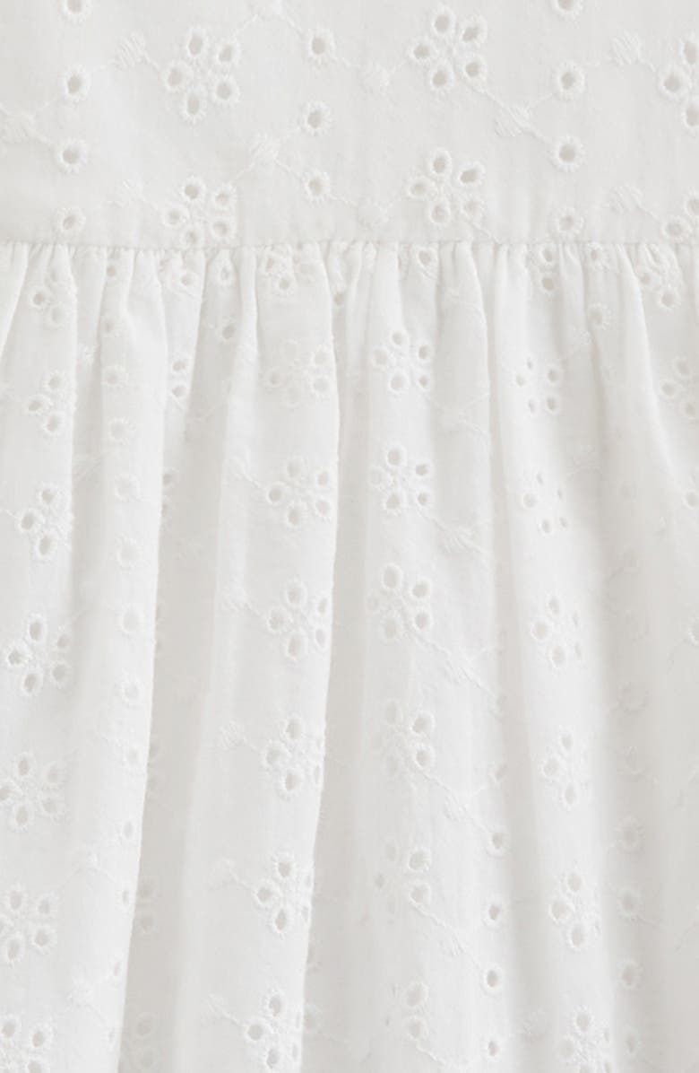 Nordstrom Bubble Cotton Broderie Anglaise Dress with Bloomers, Alternate, color, White