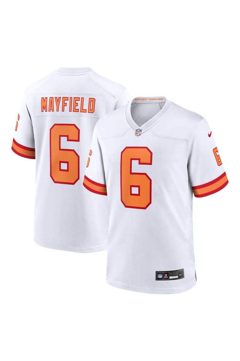 Men's Nike Baker Mayfield White '76 Tampa Bay Buccaneers  Player Game Jersey, Main, color, White