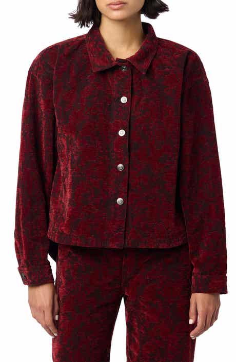 Floral Cropped Shirt Jacket