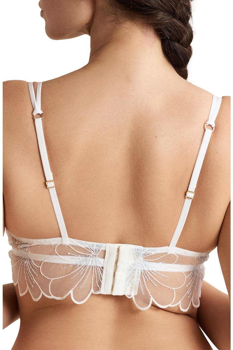 Camelia Bustier Underwire Bra, Alternate, color, WHITE