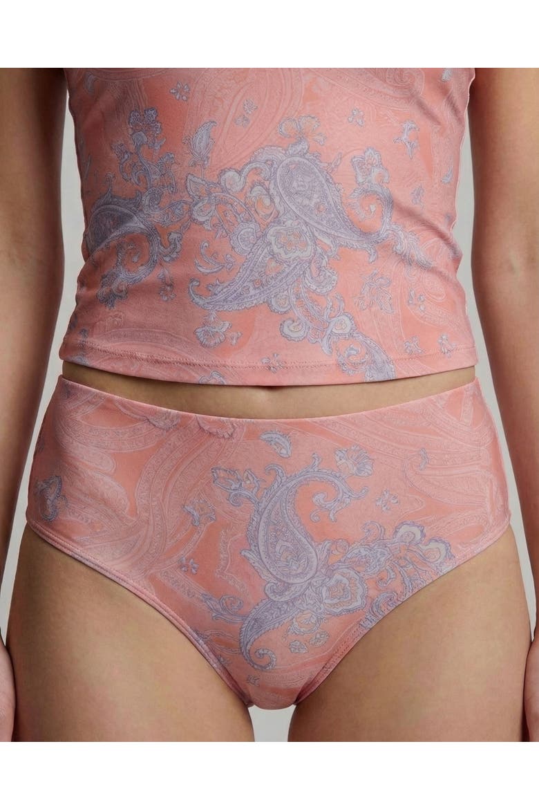 Paisley Explosion Womens Swimsuit Bottom, Alternate, color, Paisley Explosion Coral