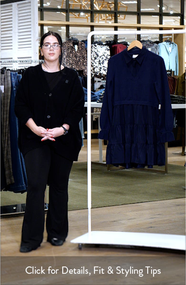 Luciana Long Sleeve Tiered Shirtdress, sales video thumbnail