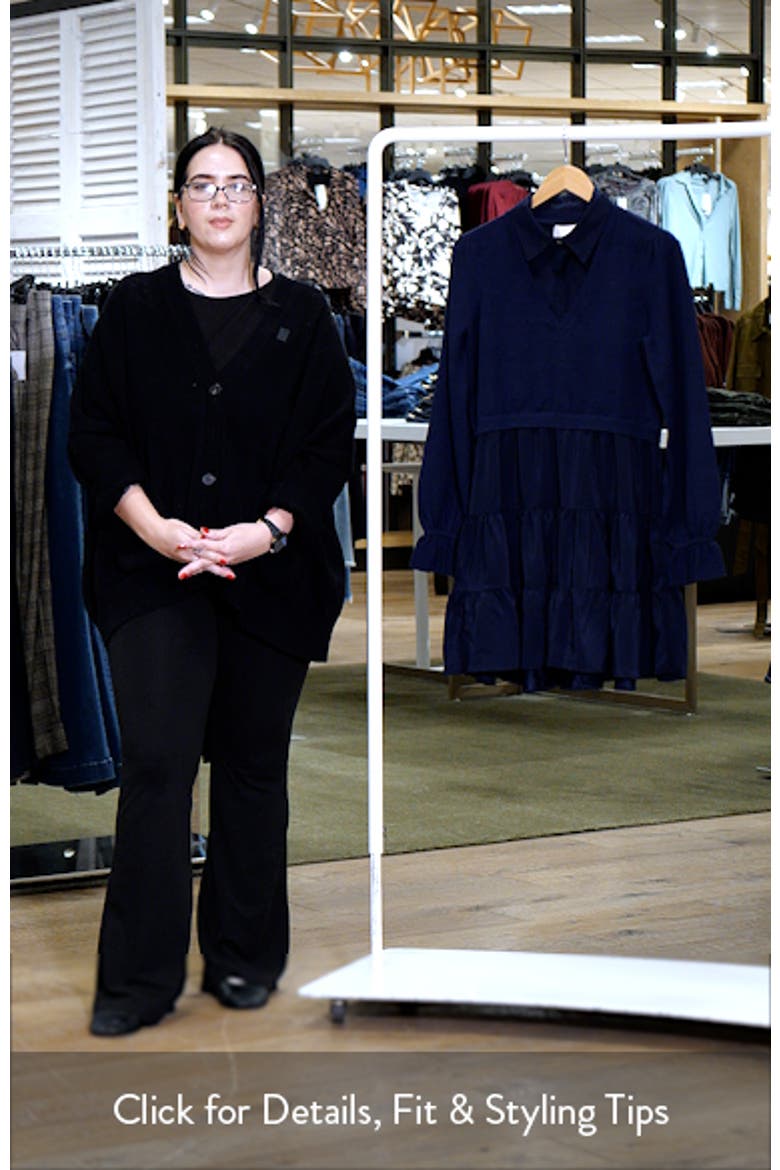 Luciana Long Sleeve Tiered Shirtdress video