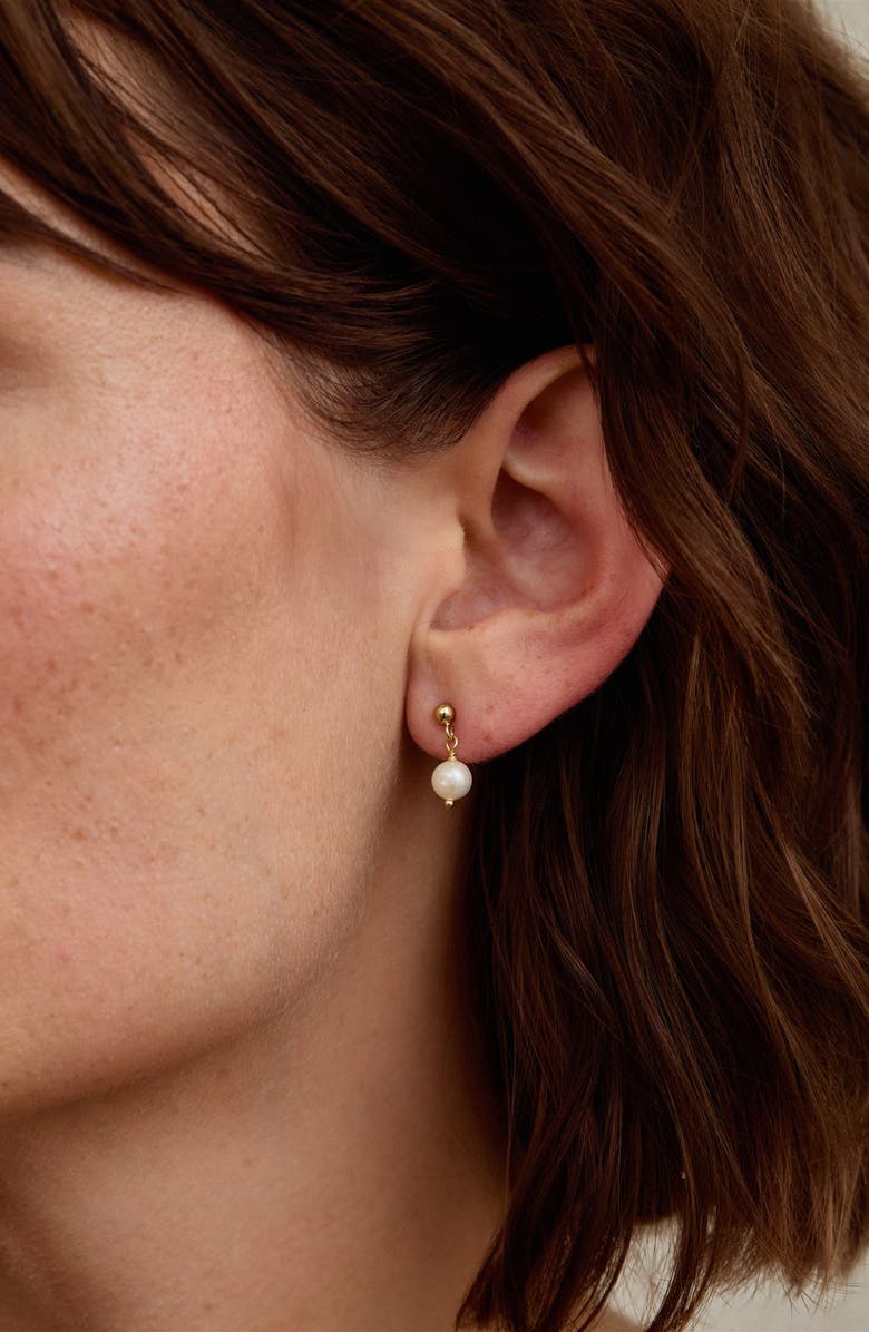 Set & Stones Gracyn Pearl Drop Earrings, Alternate, color, Gold