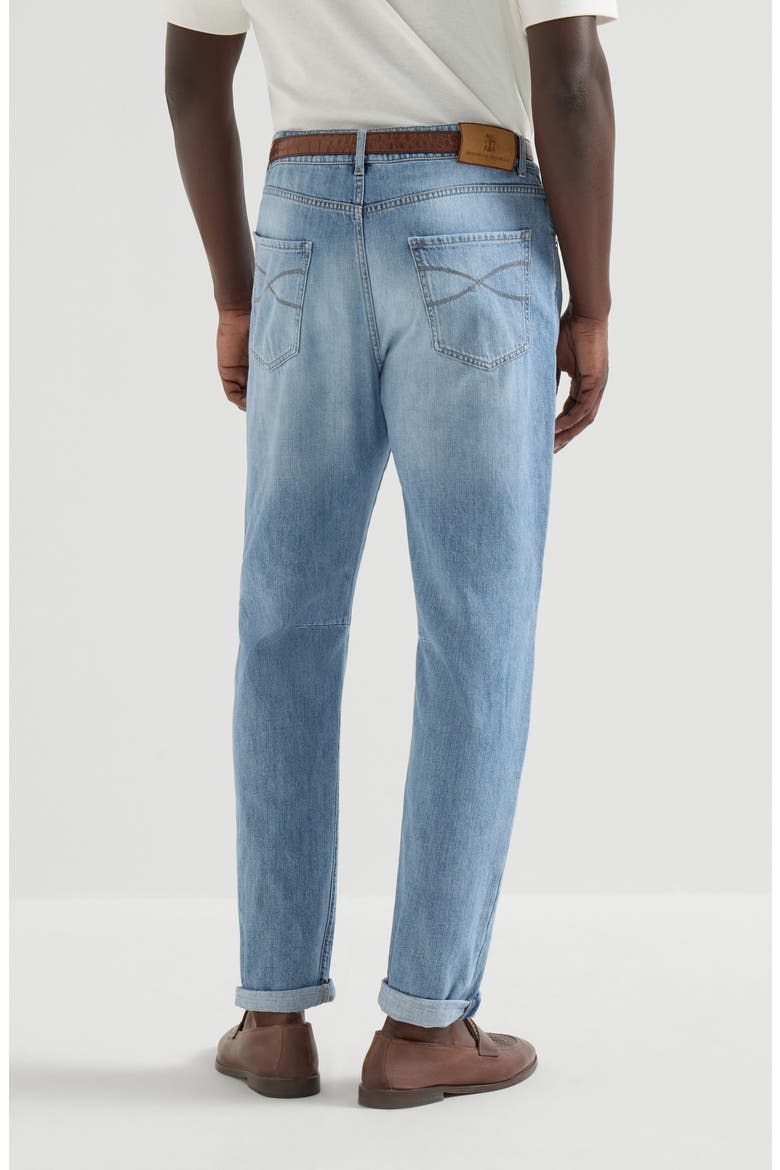 Lightweight denim five-pocket trousers, Alternate, color, Light Blue Denim