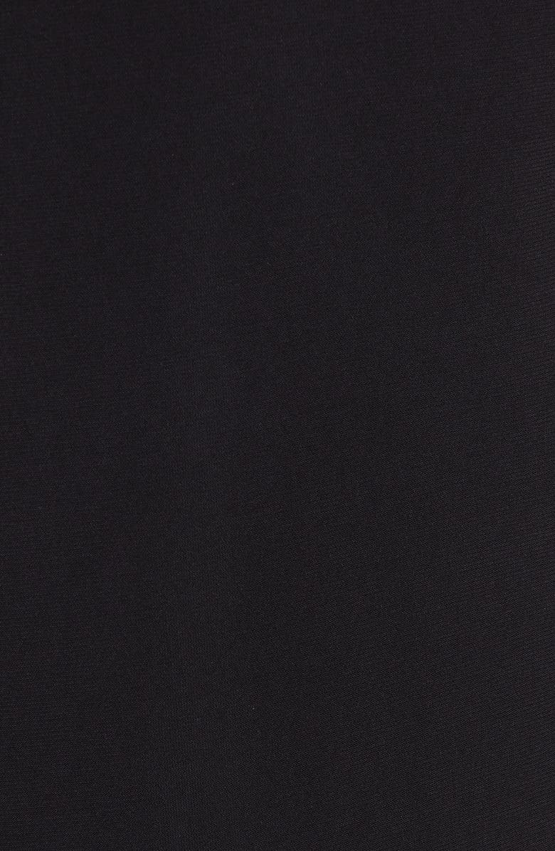 Anne Klein Short Sleeve Mock Neck Top, Alternate, color, Anne Black