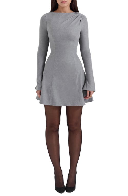 HOUSE OF CB Angelique Long Sleeve Minidress in Grey 