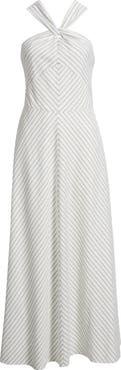 Parker Knot Halter Stripe Midi Dress